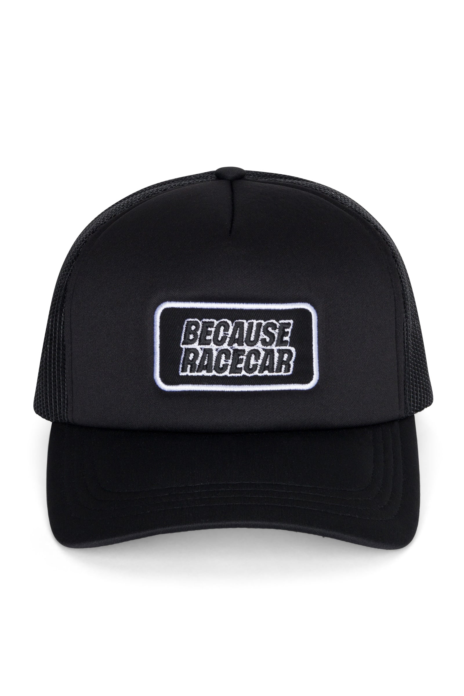 DDE BECAUSE RACECAR TRUCKER HAT - BLACK