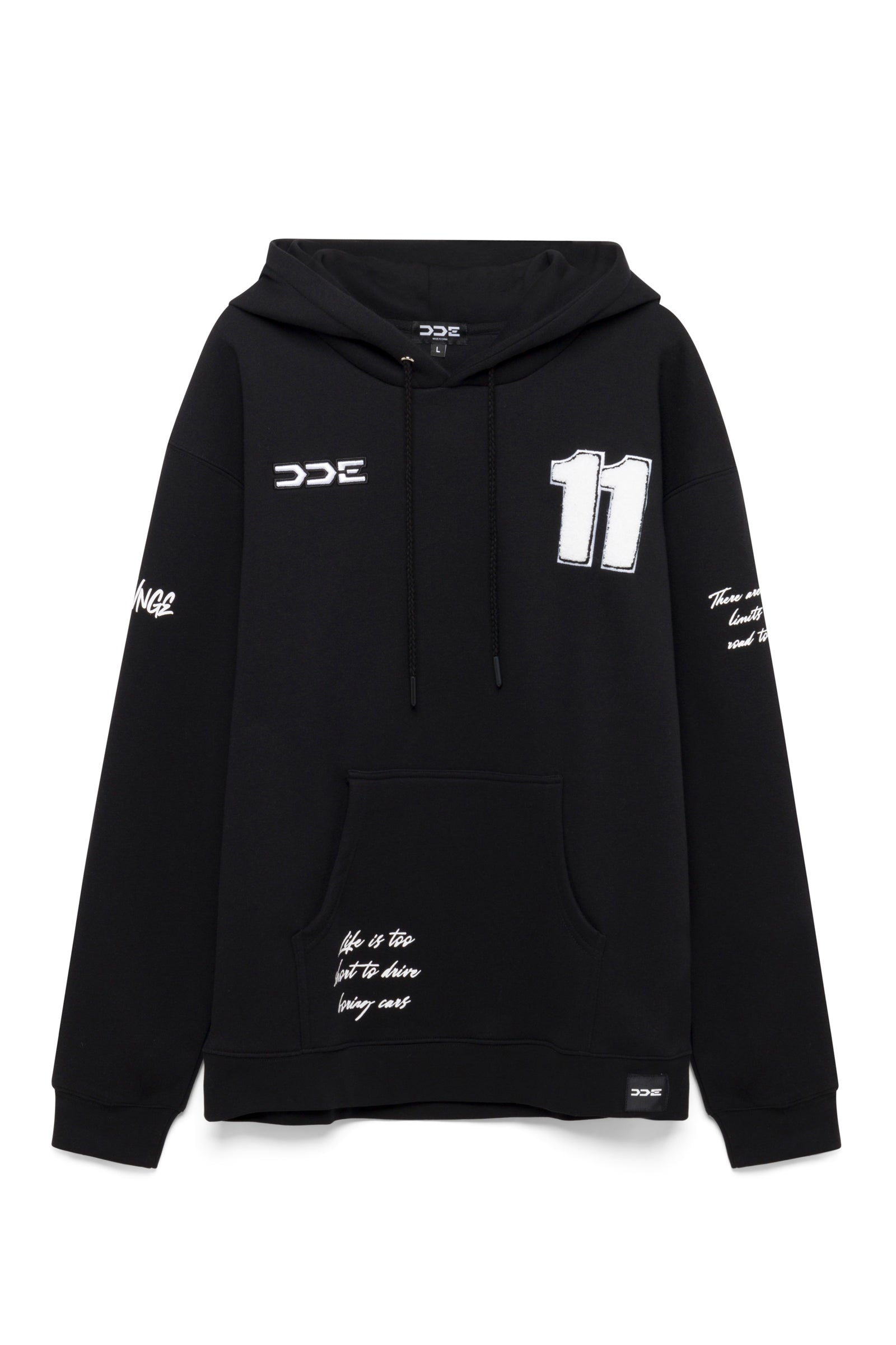 DDE VARSITY HOODIE - BLACK