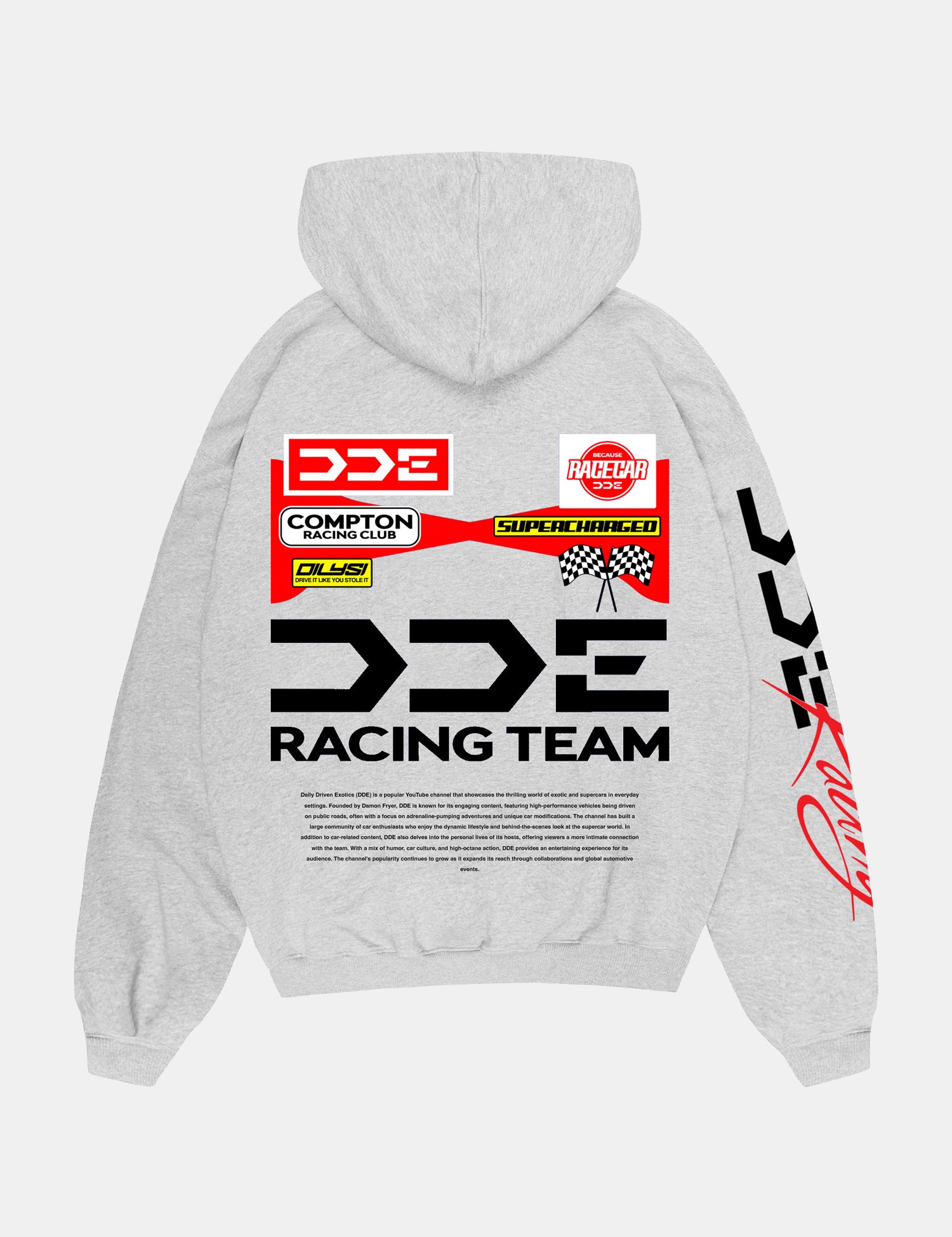 RACING TEAM HEATHER GREY HOODIE