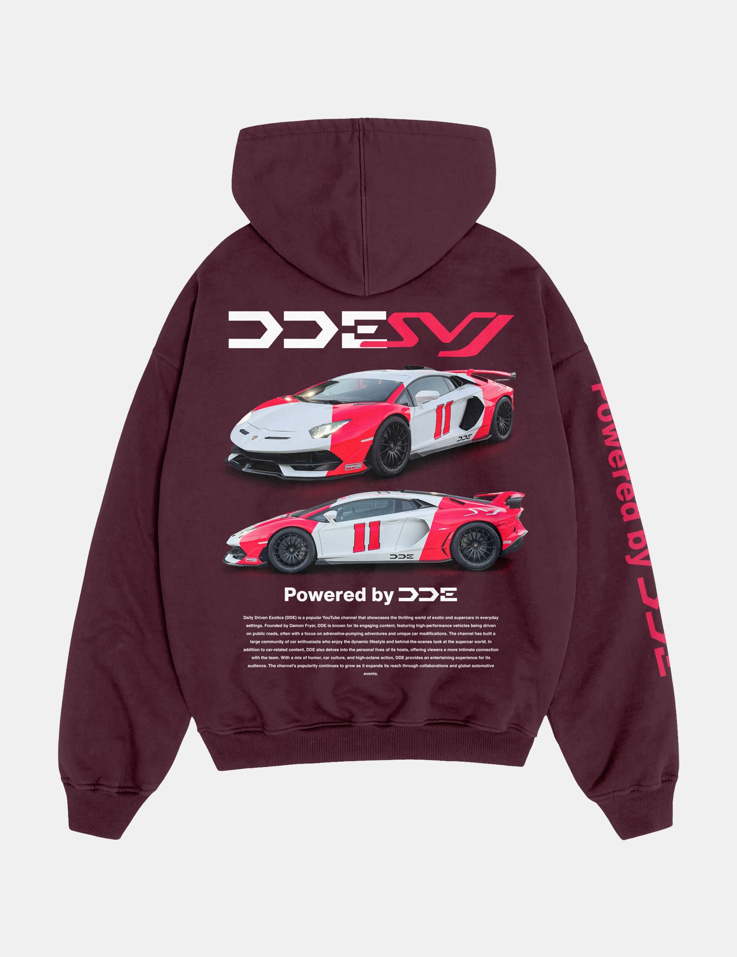 DDE SVJ MAROON HOODIE